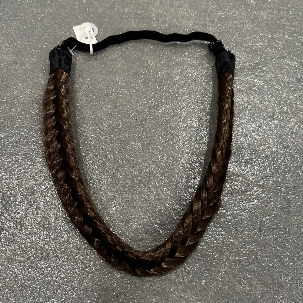 Faux Brown Hair Fishtail Headband